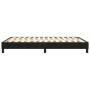 Schwarzes vidaXL Boxspringbett 140x200 cm mit Samtbezug und Holzlattenrost.