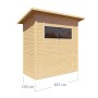 Bertilo Gerätehaus Pent Modern, Natur, 208x103 cm, aus FSC®-zertifiziertem Holz.