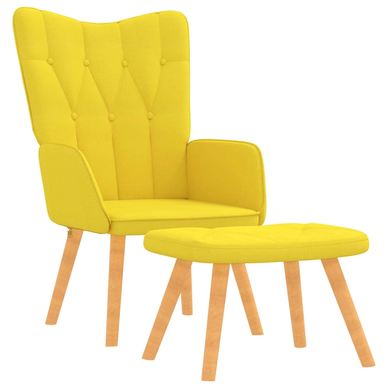 vidaXL Relaxsessel mit Hocker Senfgelb Stoff 327541 günstig online kaufen