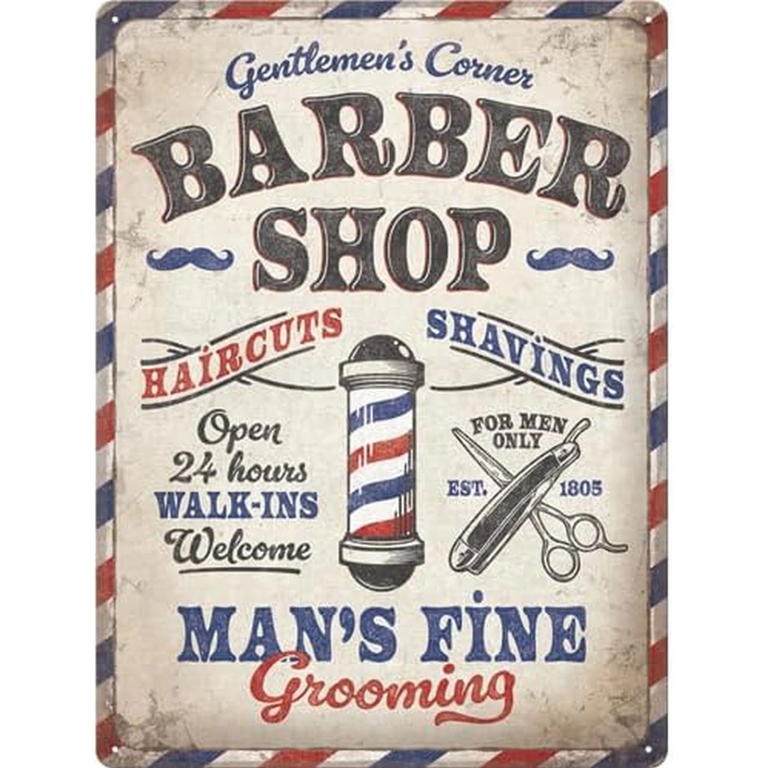 Nostalgic-Art Blechschild 30 x 40 cm - Barber Shop günstig online kaufen