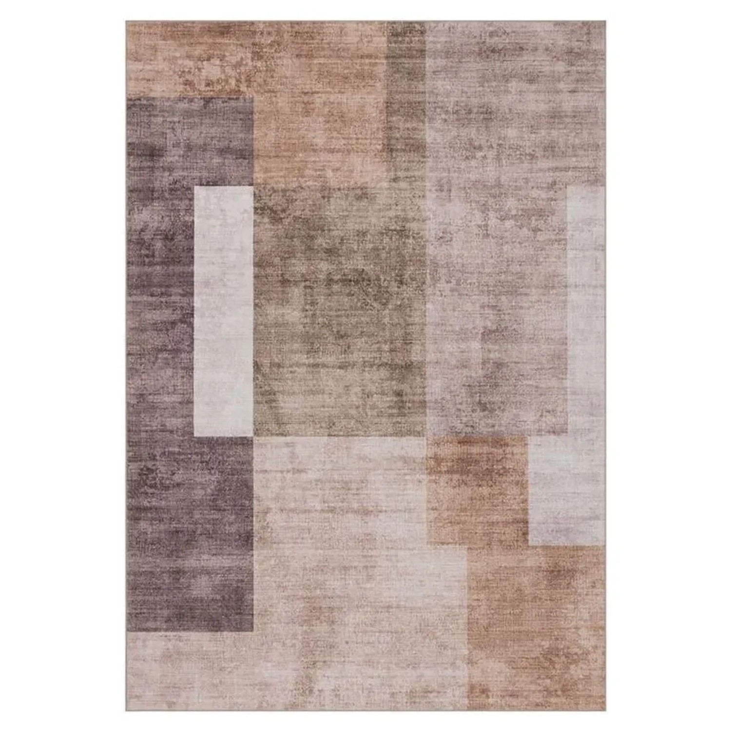 Vercai Rugs Teppich Flanel Geometrisch Beige Braun 160 x 230 cm