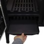 Detailaufnahme: Herausziehbare Aschelade des schwarzen 365 Küchenofen Cook Lite 8,5 kW.