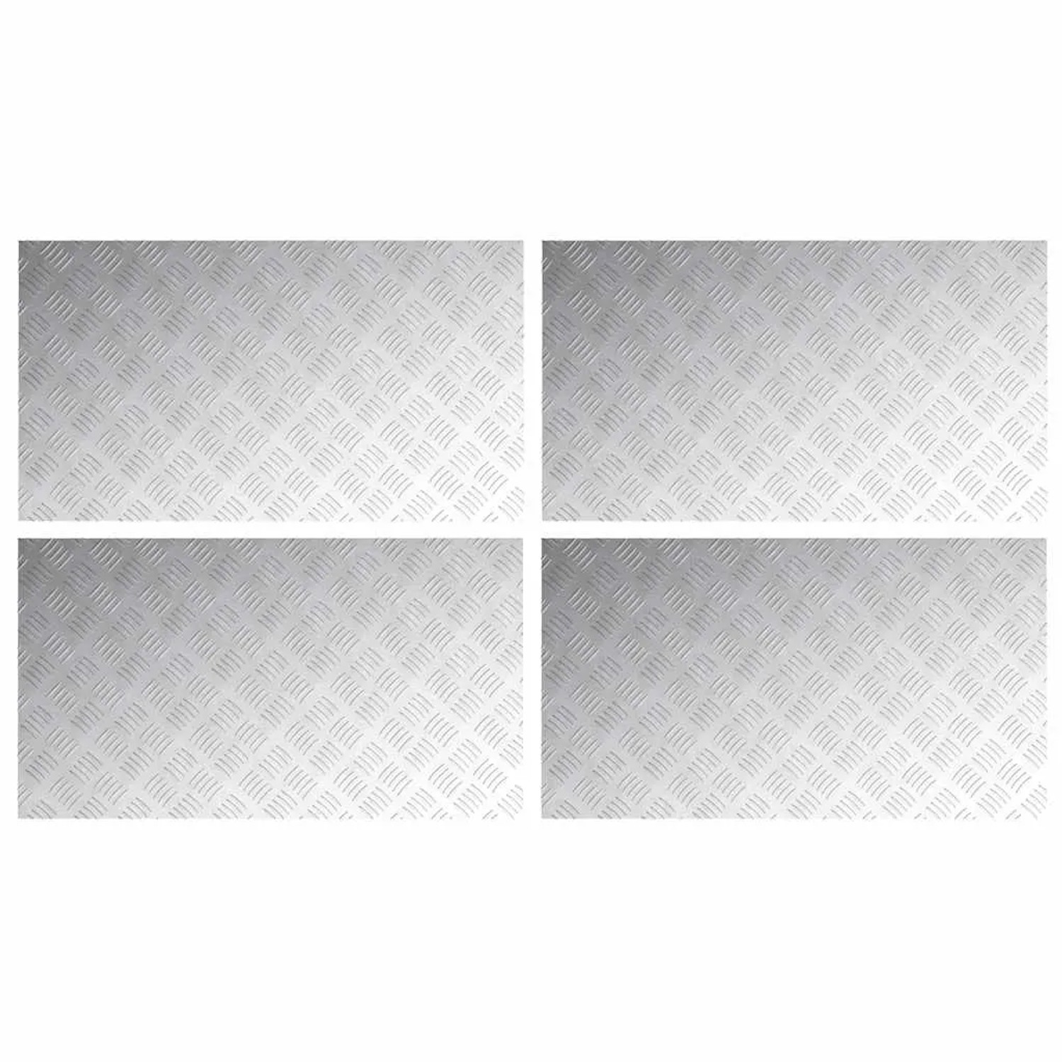 vidaXL Rautenscheiben 4 Stk Silber 90 x 50 cm Aluminium 4104360