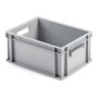 Graue Eurobox 16L mit offenem Griff, eine robuste Transportbox/Stapelbox für Lagerung.