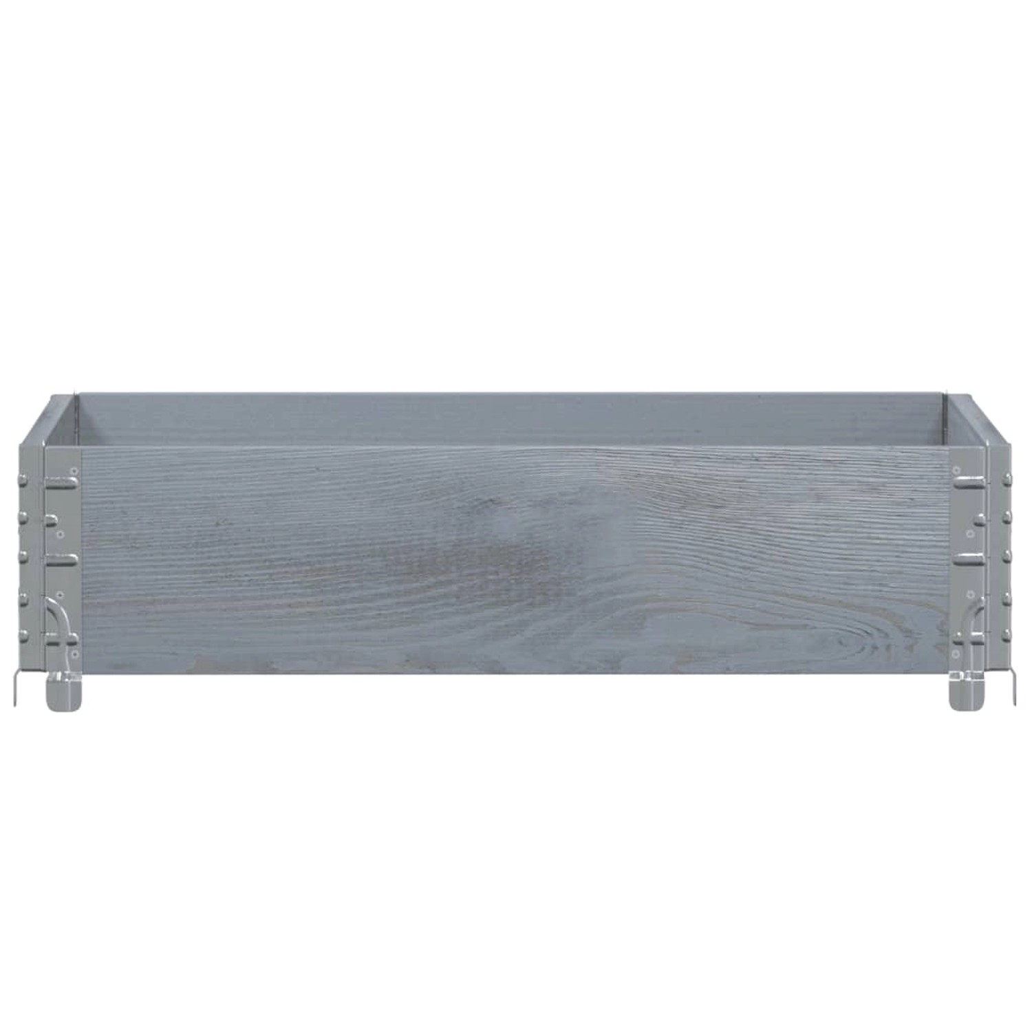 Grauer vidaXL Pflanzkübel (80x60 cm) aus Kiefernholz für Hochbeete.