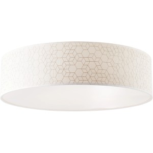 Weiße, 4-flammige Brilliant Deckenleuchte Galance mit geometrischem Muster für den Innenbereich.