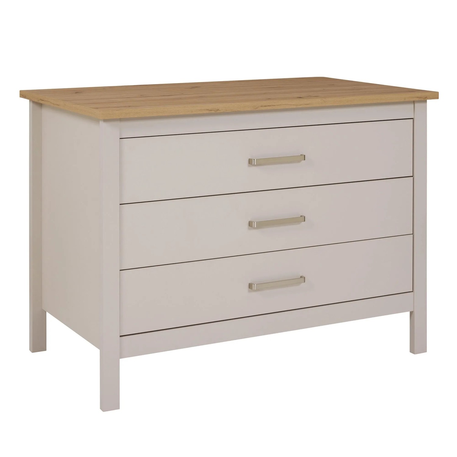 Piazza Kücheninsel Kaschmir 124 cm mit 3 Schubladen