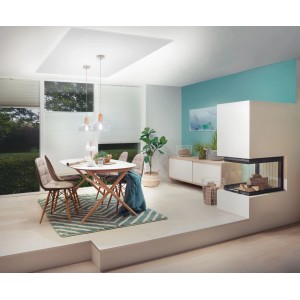 Wohnraum mit Paulmann MaxLED Strip als indirekte Beleuchtung.