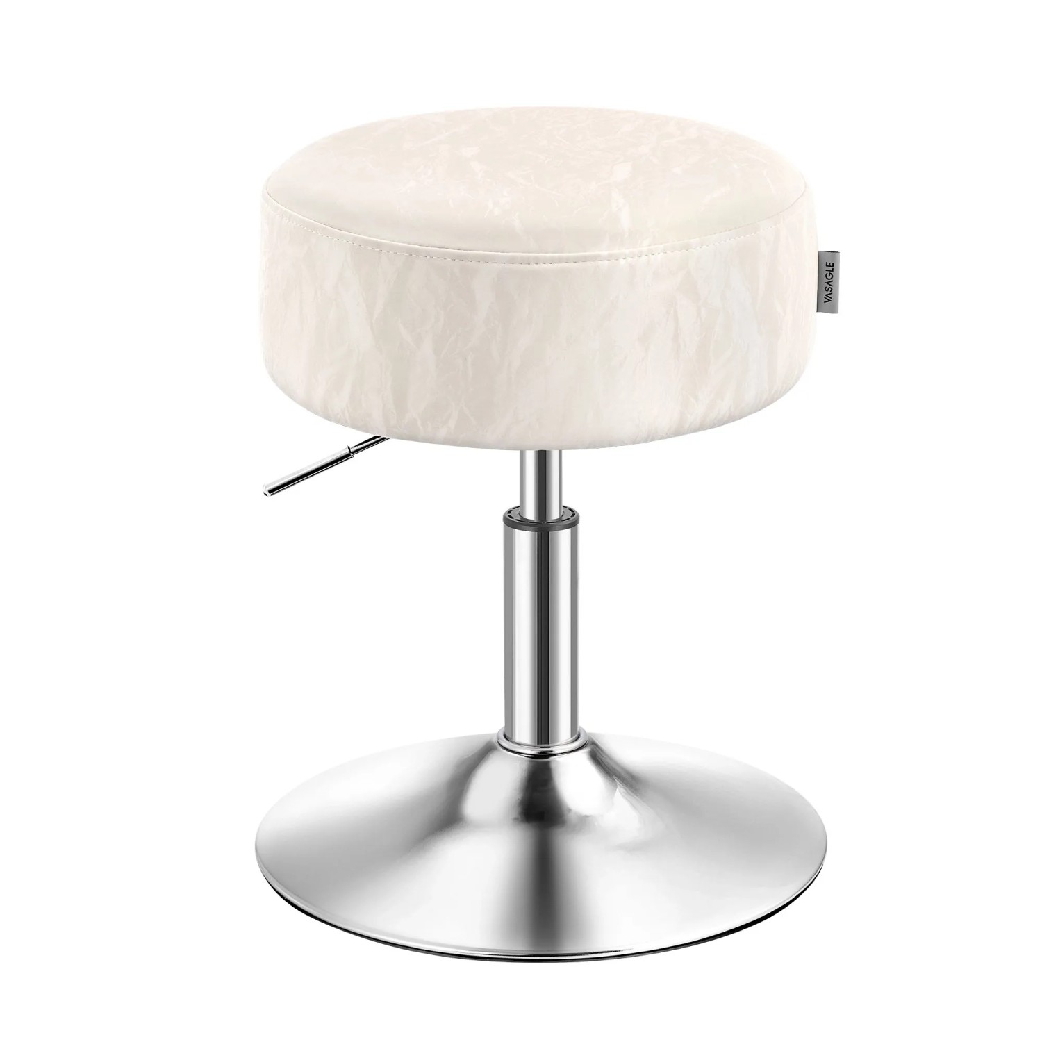 Vasagle Schminkhocker Höhenverstellbar 57,5 cm x Ø 35 cm Cremeweiß