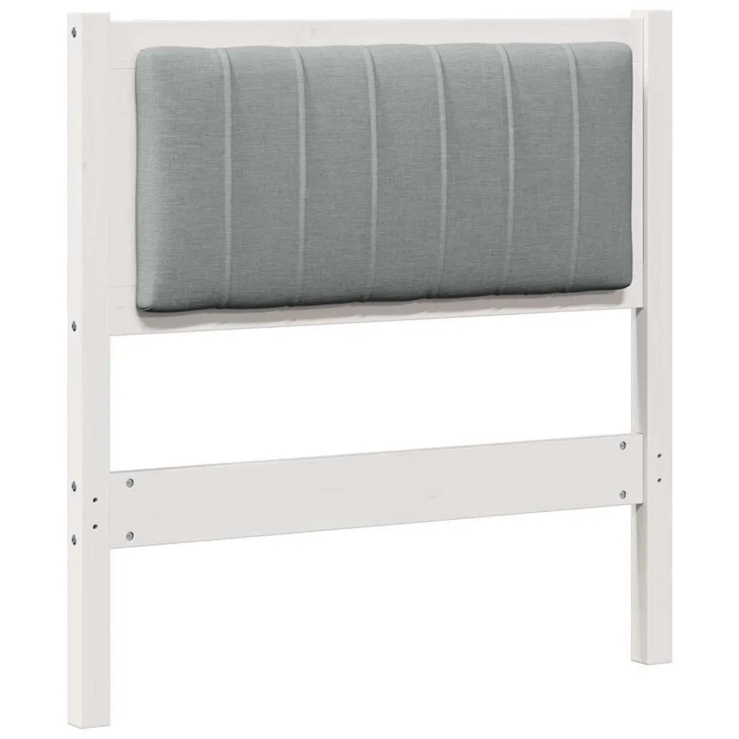 vidaXL Gepolstertes Kopfteil Weiß 75 cm Massives Kiefernholz 879098