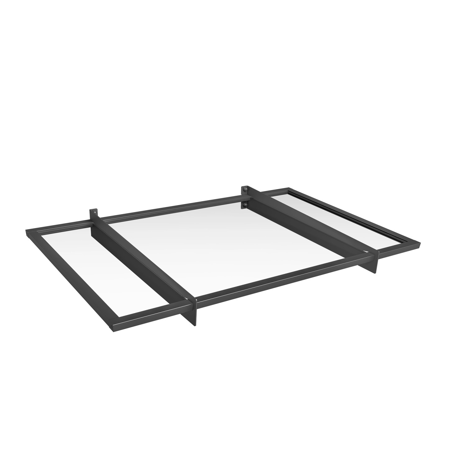 Schulte Vordach New Style Acrylglas Klar 4 mm Anthrazit 150 x 90 cm