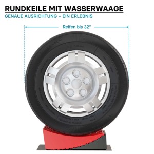 Xpotool Auffahrkeile Wohnmobil 10Cm 13,6T Auffahrkeil Set Wasserwaage Wohnwagen