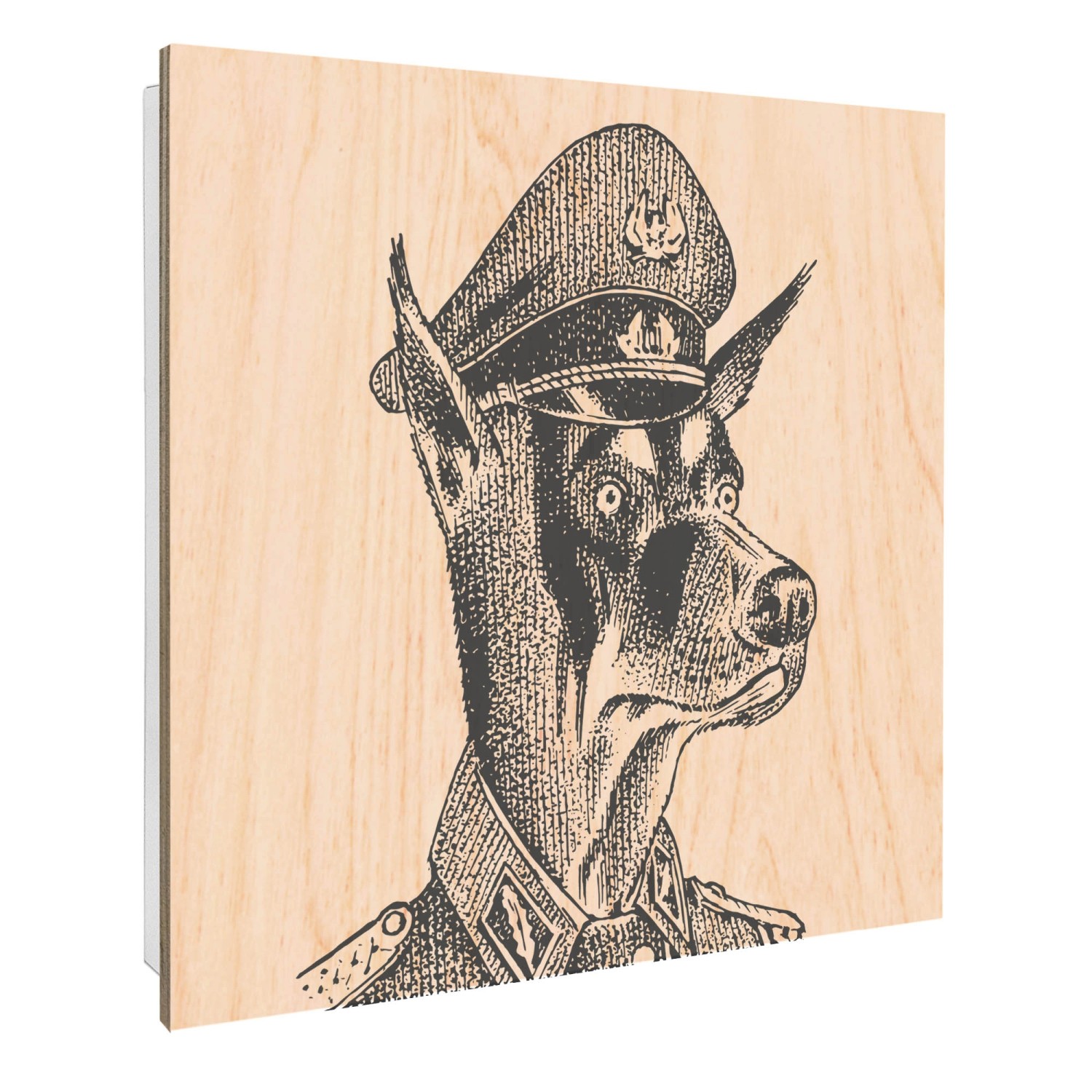 Banjado Schlüsselkasten mit Holzfront 30x30cm Weiß Scharnier Links 50 Haken günstig online kaufen