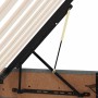 vidaXL Bett mit LED-Lichtleisten Dunkelgrau 200 x 200 cm Stoff 3371592_16