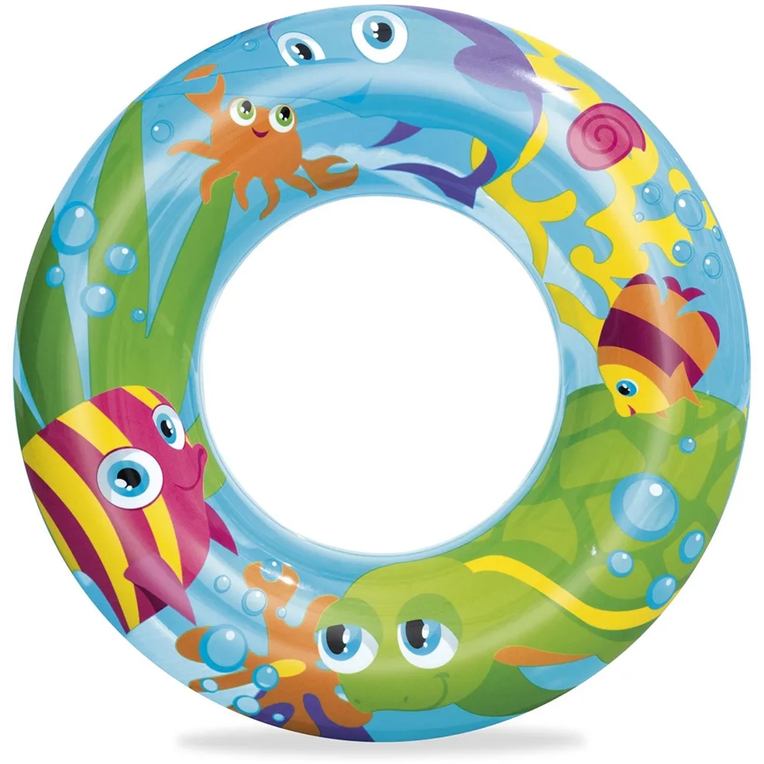 Bestway Schwimmring Aquarium, Ø 56cm, mit bunten Unterwasser-Motiven für Kinder.