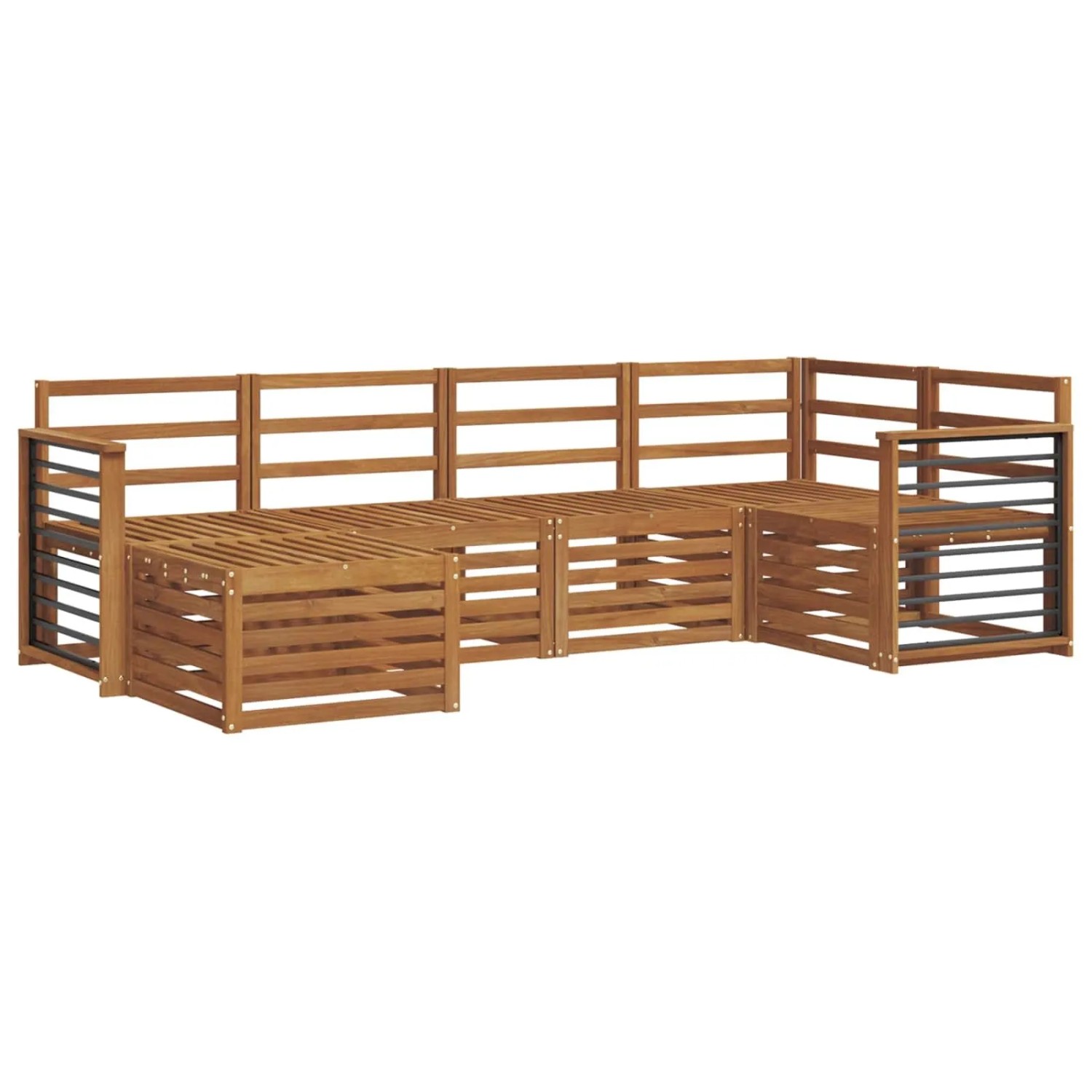 vidaXL Sofagarnituren 6 Tlg Natur Massivholz Akazie 3375099