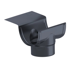 Sarei Ablaufstutzen für SDF-Halbrundrinne Piccolo, Alu-Anthrazit, RG 80, DN 60.