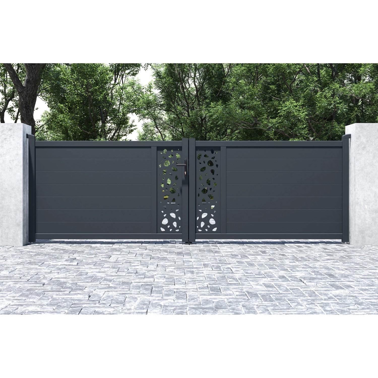 Casanoov Schwenktor Sunny 400x120cm Aluminium & Tanker B250 Motorisierung_16