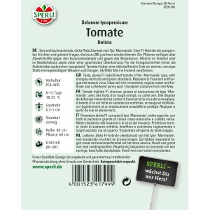 Sperli Tomaten Delizia F1-Hybride Samen, Marmande Typ, resistent gegen Krankheiten.