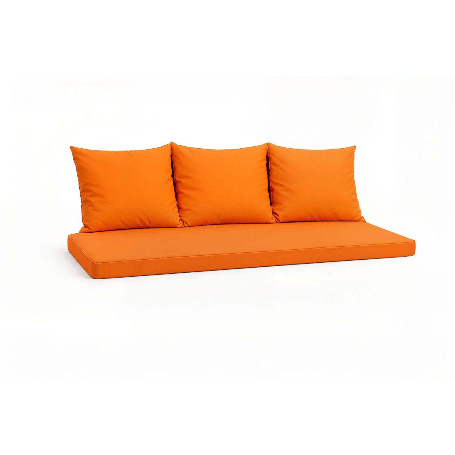 Setgarden  Mix Bench Kissen Outdoor Kissen Bankauflage 150x60+3x50x56cm Kissen Für 3-Sitzer Bänke 1tlg Orange