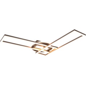 Moderne LED Deckenleuchte Twister in Nickel matt mit außergewöhnlichem Design.