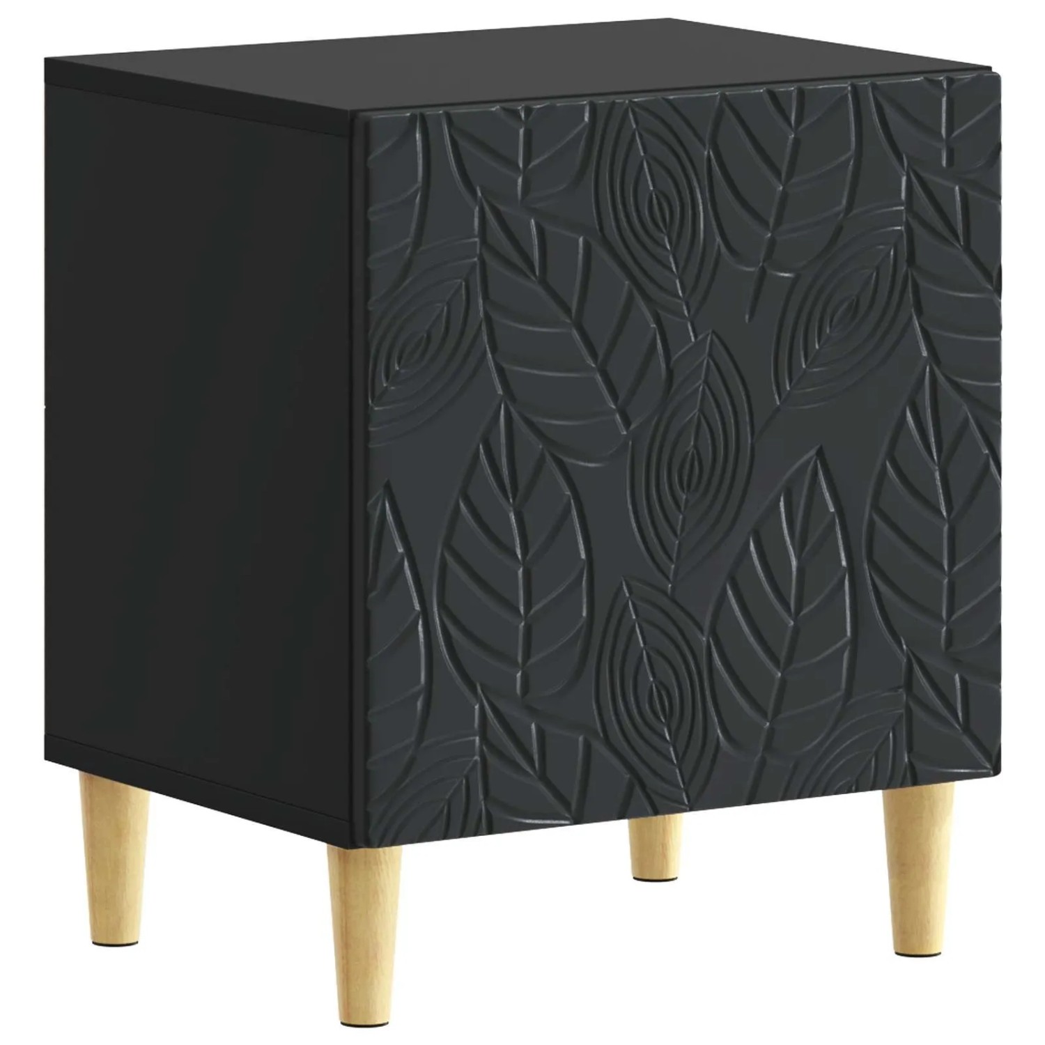 vidaXL Nachttisch Schwarz 43 x 34,5 x 50 cm Holzwerkstoff 895027