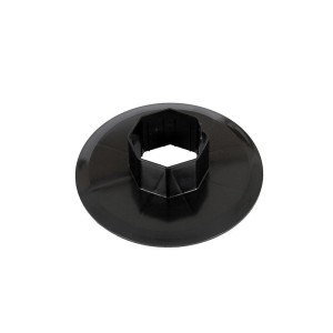 Schwarze Avosdim Begrenzungsscheibe (170mm) für SW60 Achtkantwelle zur Rollladensteuerung.