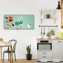 Banjado Magnettafel 78x37cm mit Fahrrad-Motiv in Küche, inklusive Magnete.