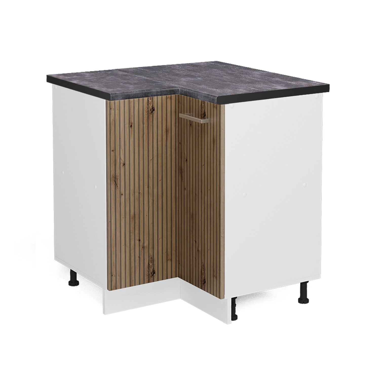 Vicco Eckunterschrank R-Line Küchen Eckschrank Artisan-Eiche/Weiß 76 cm AP günstig online kaufen