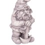 DELUKE Gartenfigur THEO, Zwerg in Weiß, 39cm, Gartendeko für den Außenbereich.