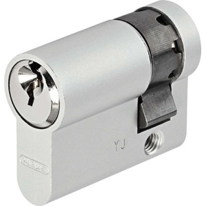 Abus Profilzylinder 10/30 Titalium 12, Halbzylinder aus Aluminium, silberfarben.