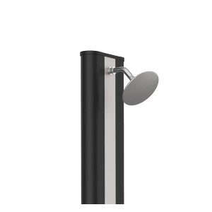 Gre Solardusche, 40 l, Schwarz. Gartendusche mit silbernem Duschkopf. Ideal für den Garten.