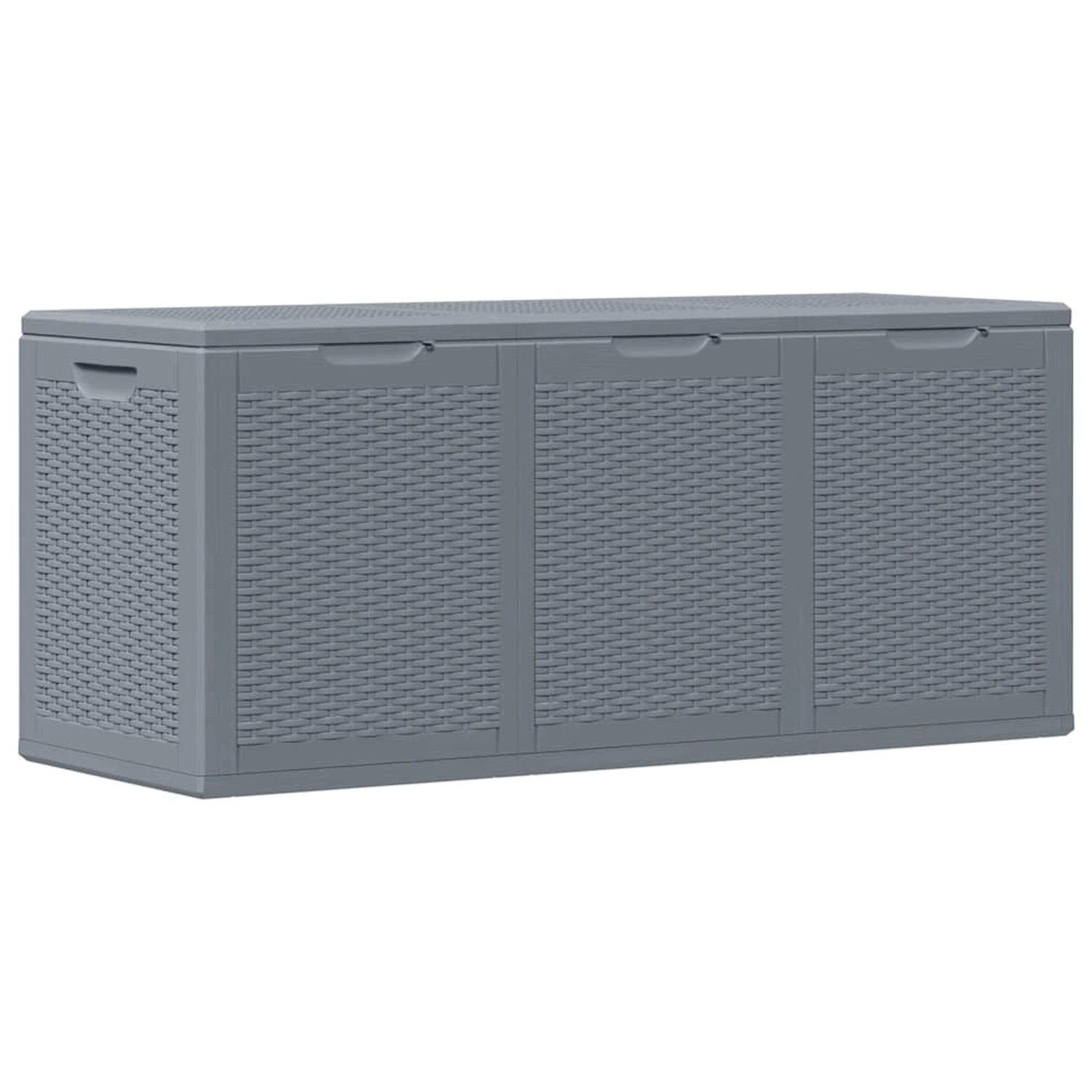 vidaXL Gartenbox Grau PP Rattan 270 L 364061 günstig online kaufen