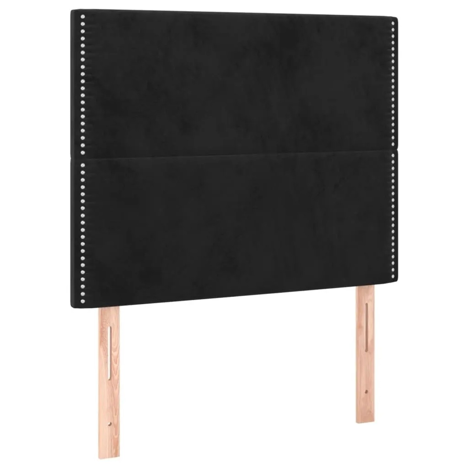 vidaXL Kopfteil Schwarz 100x5x118/128 cm Samt 3116236