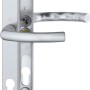Hoppe Türgriff-Garnitur Lima, Aluminium Natur, Schmalschild für Profiltüren.