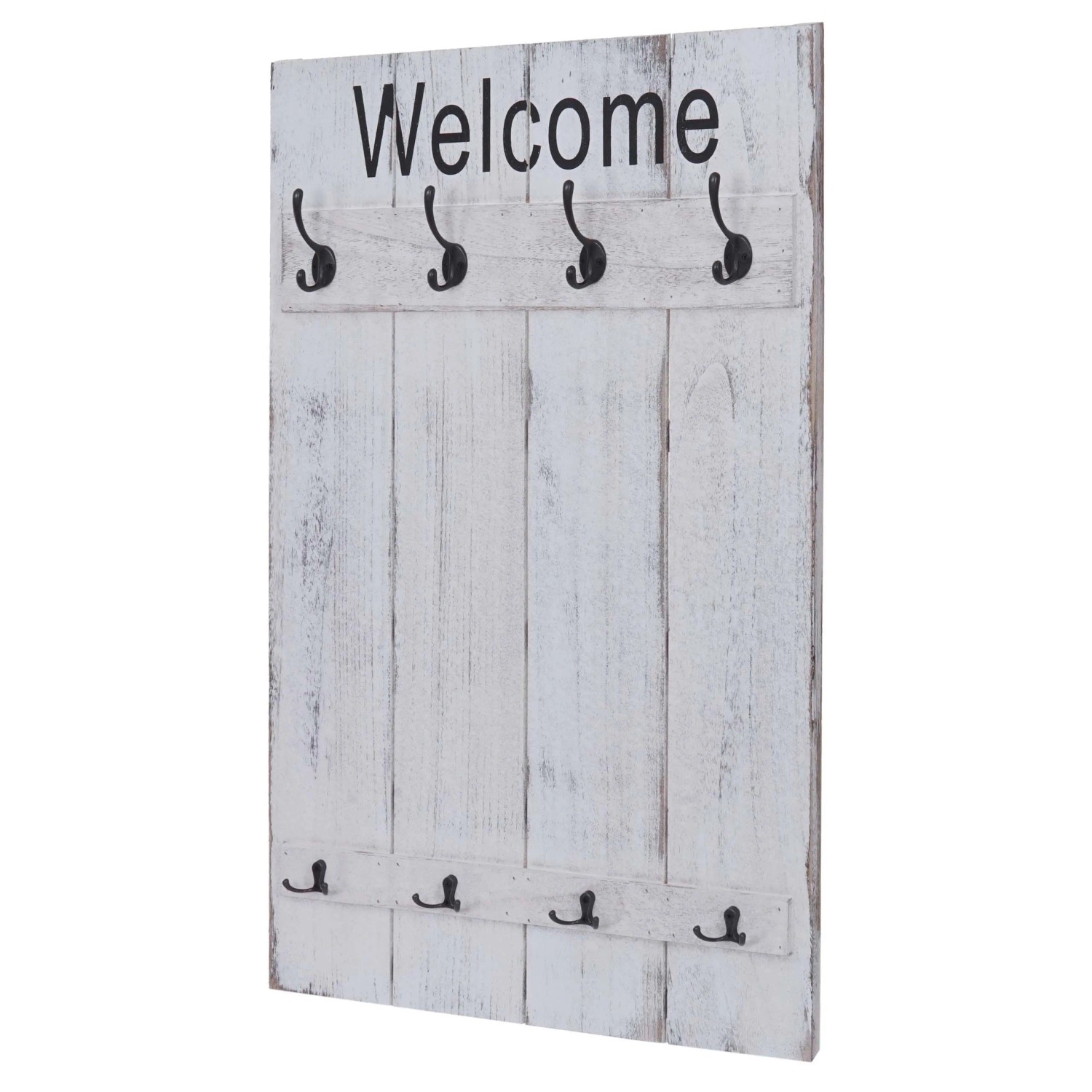 MCW Wandgarderobe C89 Welcome Shabby Weiß Shabby