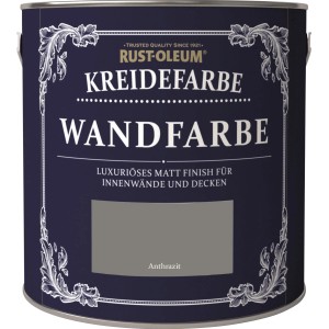 Dose Rust-Oleum Kreidefarbe Wandfarbe Anthrazit, 2,5 l. Matte Farbe für Innenräume.