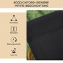 Detailaufnahme: Robustes Oxford-Gewebe des schwarzen Outsunny Campingstuhls, abriebfest, reißfest und UV-beständig.