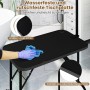 Costway Hundepflegetisch, klappbar, schwarz, mit rutschfester Tischplatte und höhenverstellbarem Arm.