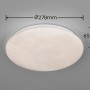 Runde Reality LED-Deckenleuchte Umbria in Alabaster-Optik, 28cm Durchmesser, für Wohnräume.