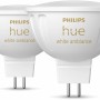 2er-Pack Philips Hue LED-MR16 White Ambiance, 2x400lm, für smarte Beleuchtung.