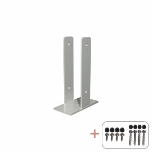Feuerverzinkter Pfostenträger 300 mm mit Schrauben für Zaunbau & Sichtschutz.