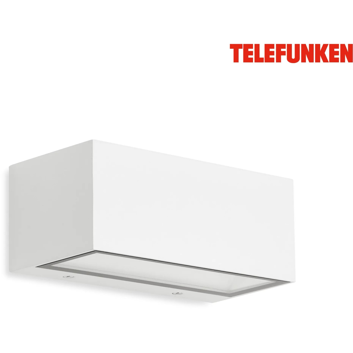 Weiße Telefunken LED-Außenleuchte Monaco, 2 x 6 W, für die Wandmontage.