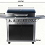 El Fuego Gasgrill Detroit mit 6+1 Brennern, doppelwandigem Deckel und Seitenbrenner.