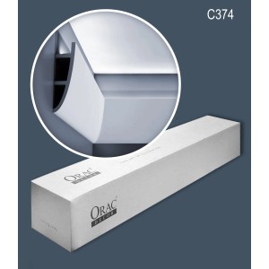 ORAC DECOR C374 LUXXUS Zierleisten Set, 8 weiße Stuckleisten (16m) im Karton, für indirekte Beleuchtung.