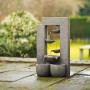 Acqua Arte Wasserspiel Bern, rustikaler Gartenbrunnen in Steinoptik mit mehreren Schalen.