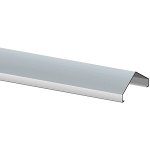 Design-Aufsatz Longlife aus Aluminium, 180 cm, für Zaunrahmen (4,8-5,2 cm).