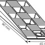 Braune Keile (16 Stk.) 90x45x15mm für Fenster-Zubehör, mit Sägezahnprofil für sicheren Halt.