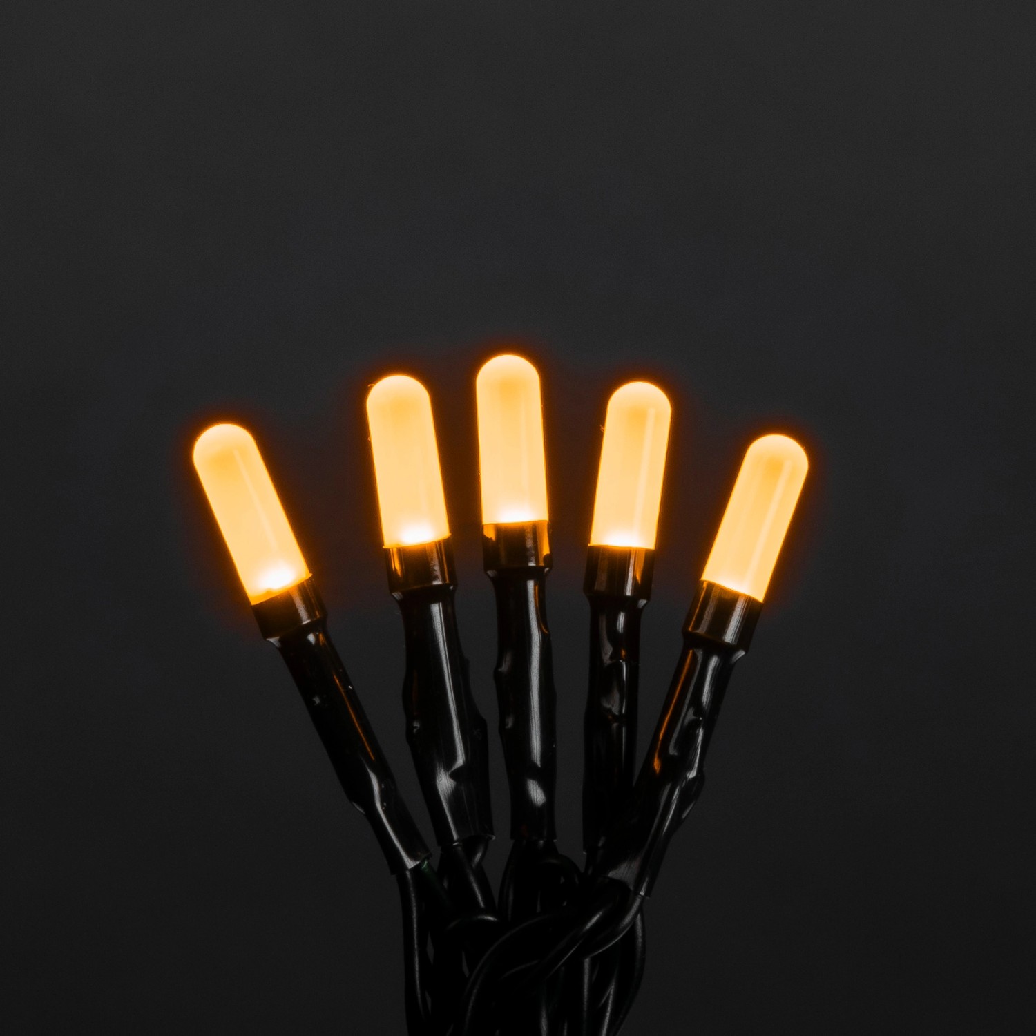 Konstsmide Micro LED-Lichterkette Slim Frosted 100 Bernsteinfarbenen Dioden 30 V