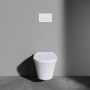 Ideal Standard Wand-WC Connect Air, spülrandlos, weiß mit Betätigungsplatte.